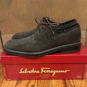 Salvatore Ferragamo Dark Brown Men's Oxfords